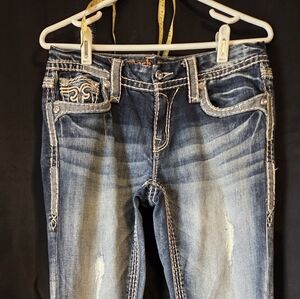 Rock Revival Faded Blue Boot Cut Jeans